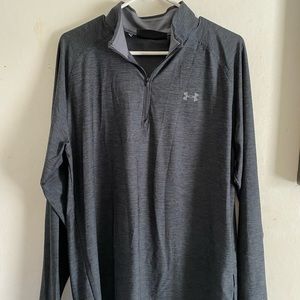 Dark Gray Mens Under Armour Athletic Quarter Zip